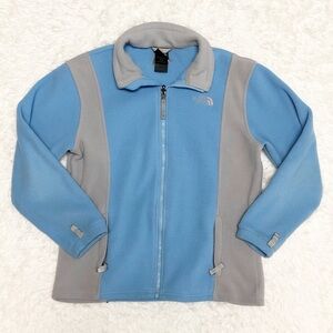 The North Face Baby Blue Fleece Jacket Girls Sz L